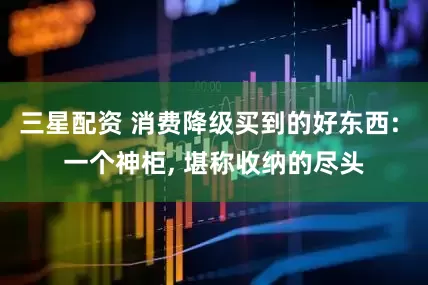 三星配资 消费降级买到的好东西: 一个神柜, 堪称收纳的尽头